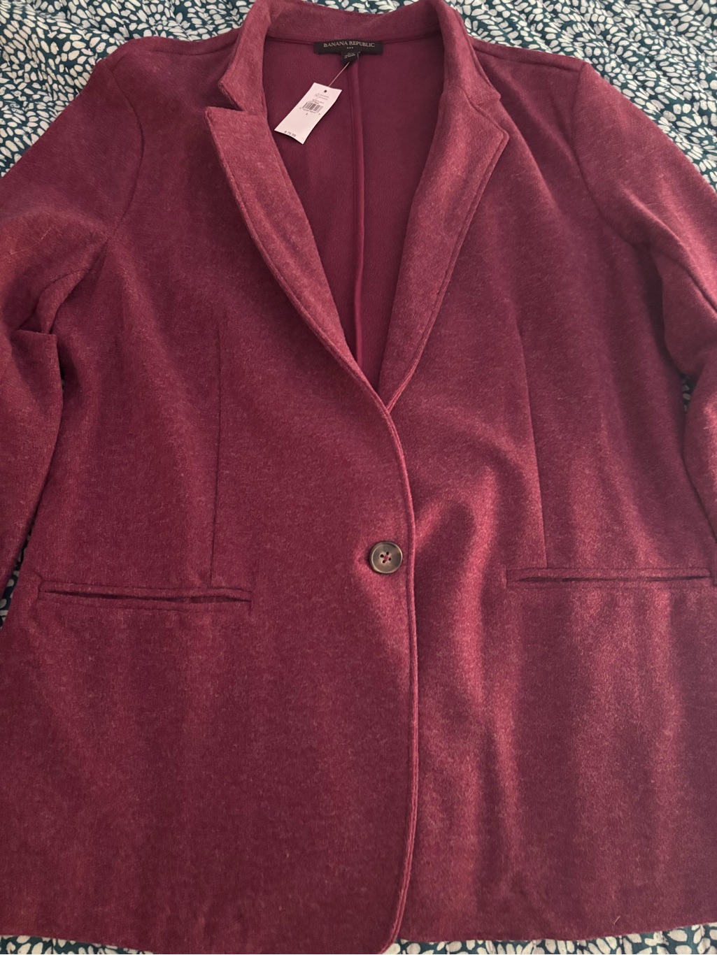 Two Banana Republic Women's Blazers Raspberry And Black/Grey